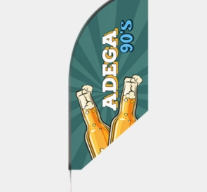 1 Unidade - Wind Banner Kit Completo - Impressão Ultra HD Sublimática