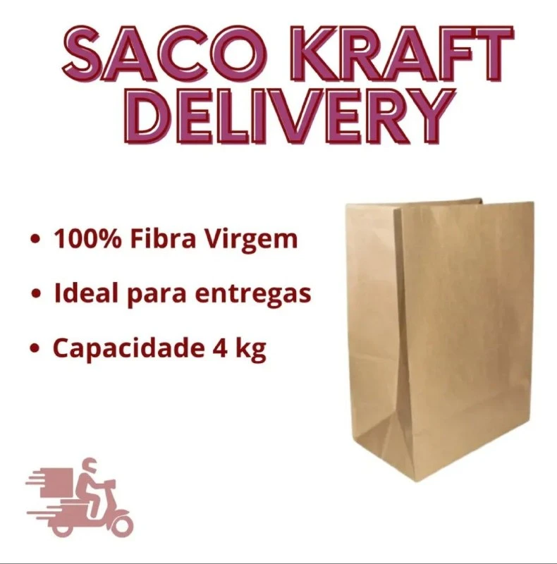 Saco Kraft para Delivery
